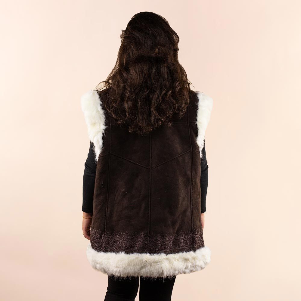 Chaleco afgano Roma coñac