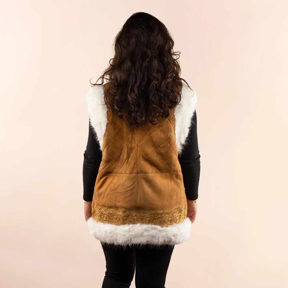 Chaleco afgano Roma coñac