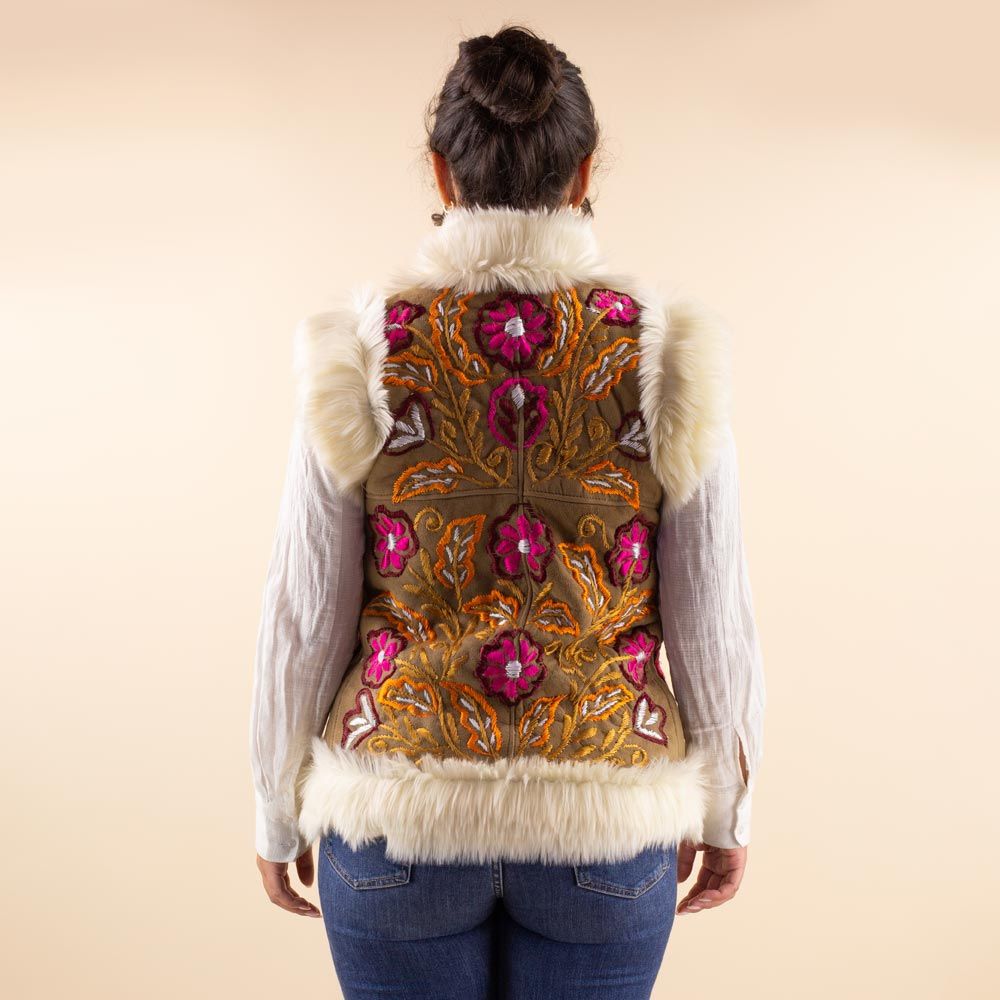 Chaleco afgano Roma coñac