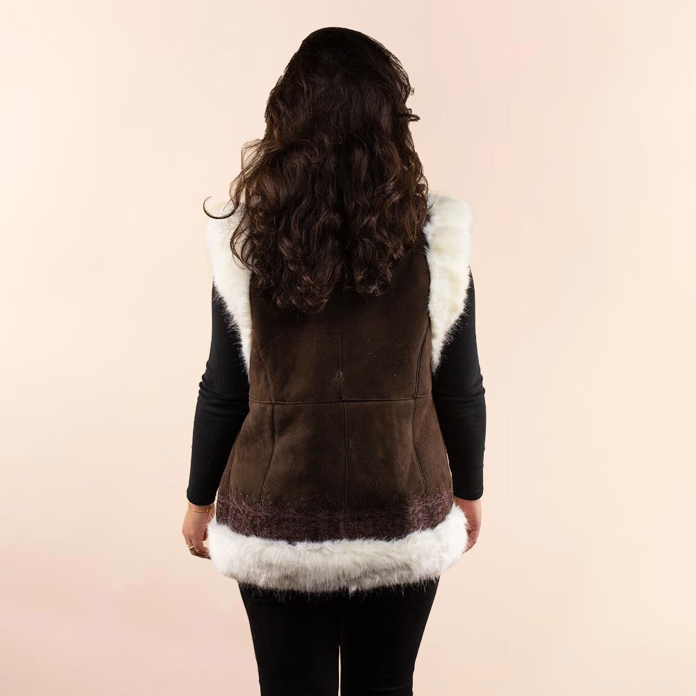 Chaleco afgano Roma coñac