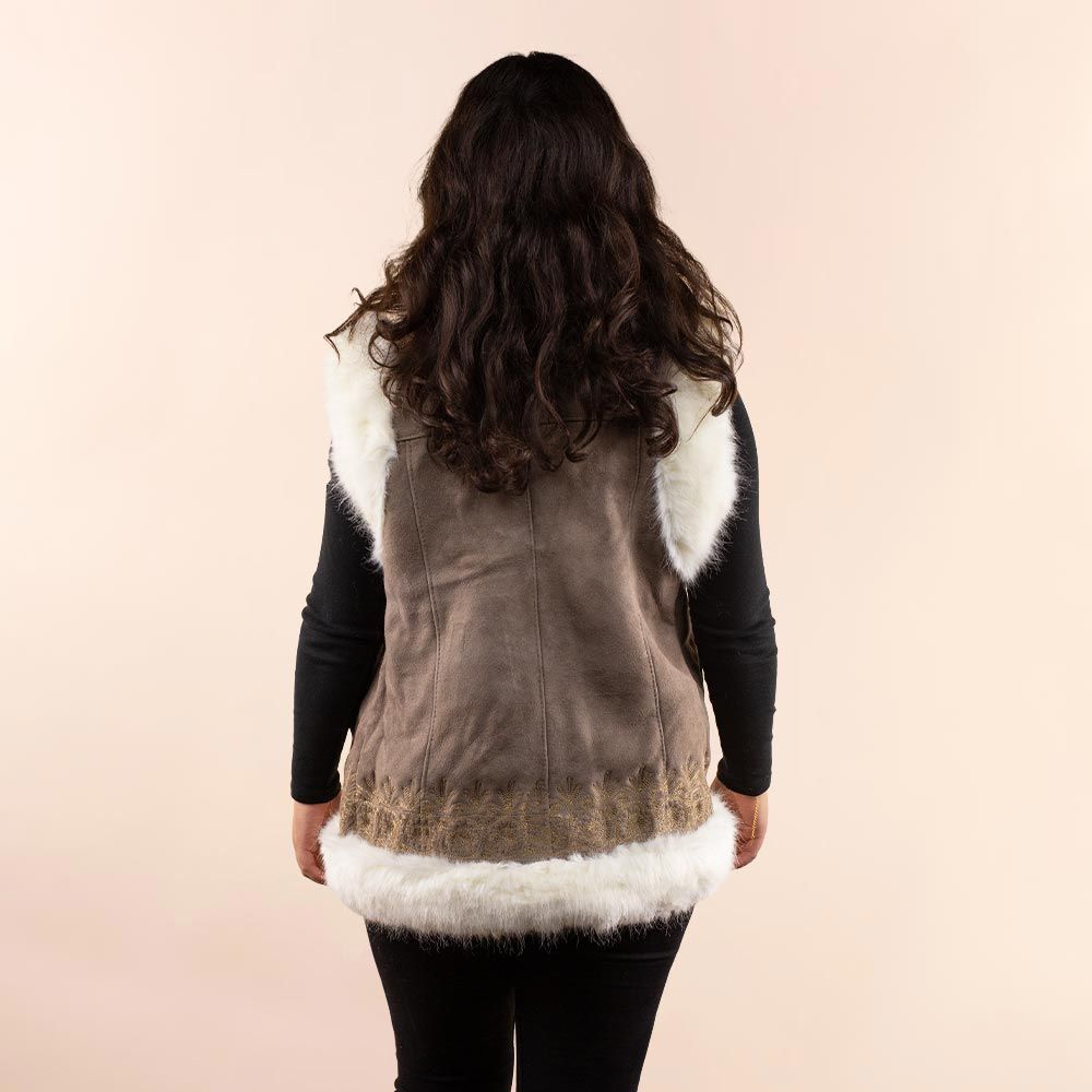 Chaleco afgano Roma coñac