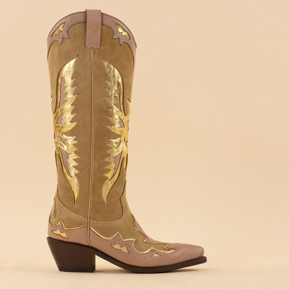 Charley's Girl hoge cowboyboots beige