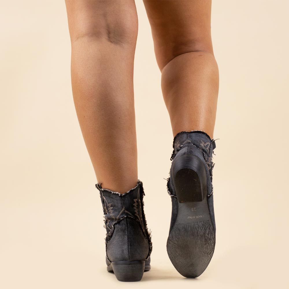 Botines vaqueros Savona negros