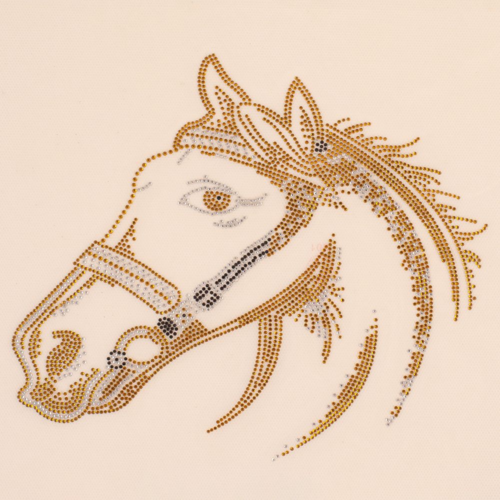 DIY Glitter transfer Gold horse