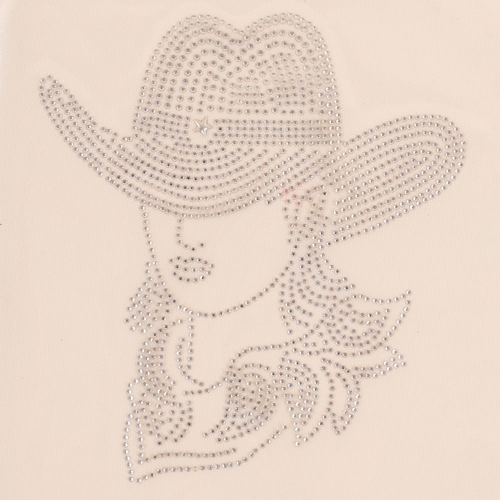 DIY Glitter transfer Silver cowgirl