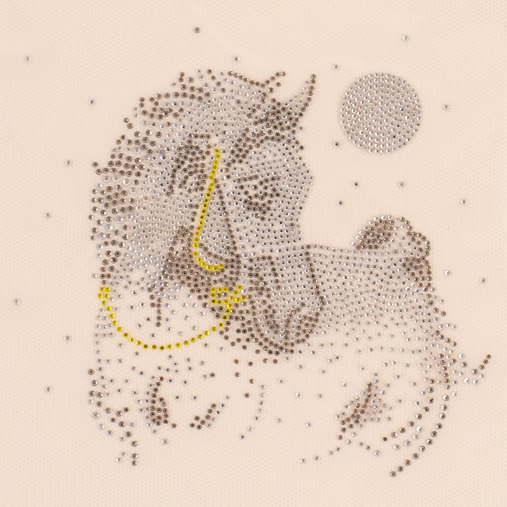 DIY Glitter transfer Silver horse