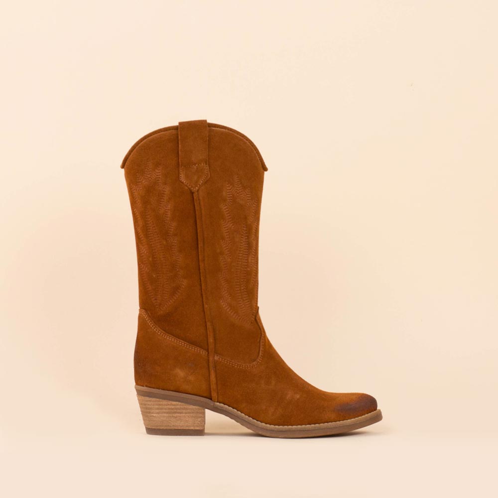 La Pintura boots cognac suede