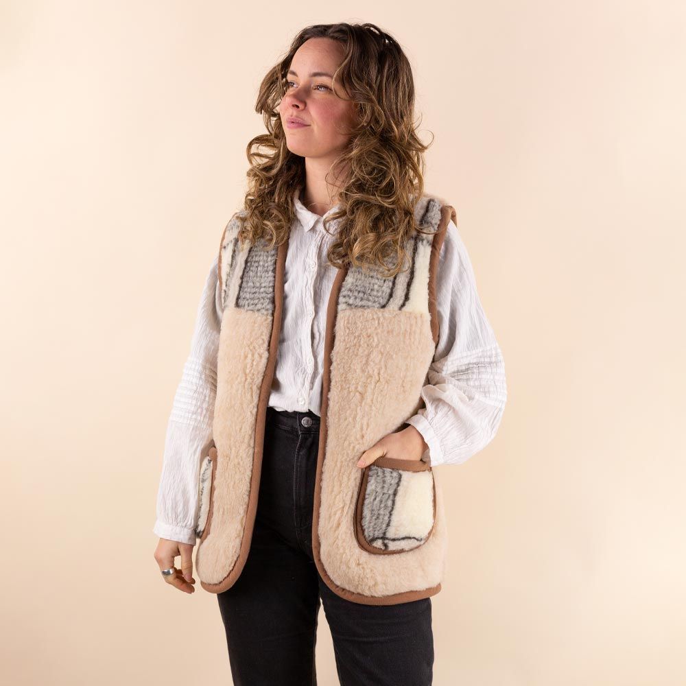 Moonrise dames wollen bodywarmer Esmeray bruin