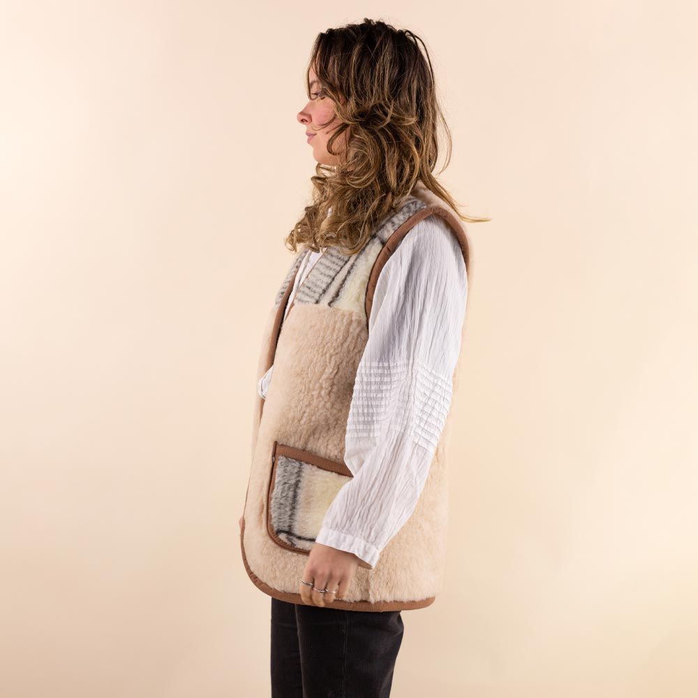 Moonrise dames wollen bodywarmer Esmeray bruin