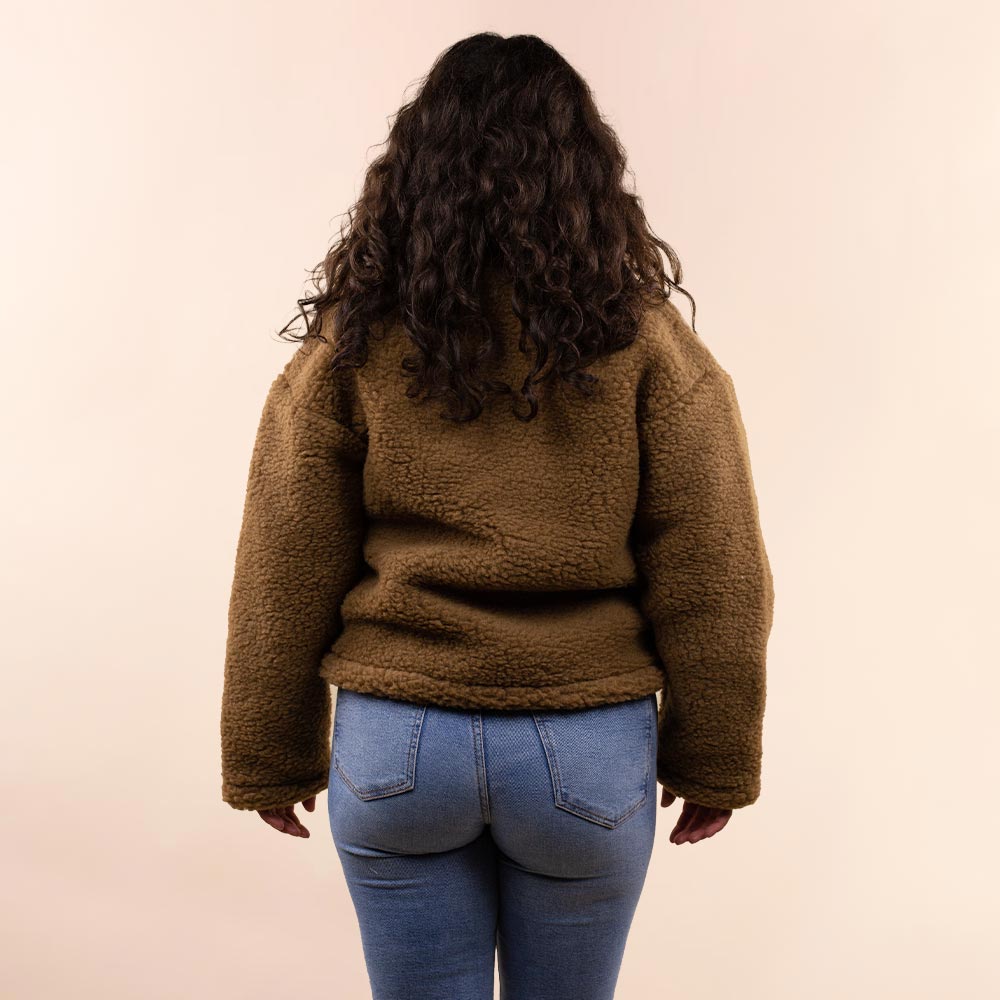 *SALE* Wollen dames jas kort bruin