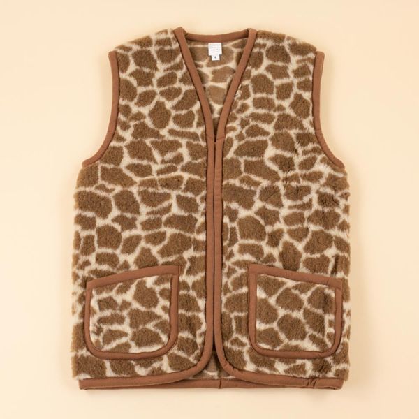 Wollen dames vest giraffe