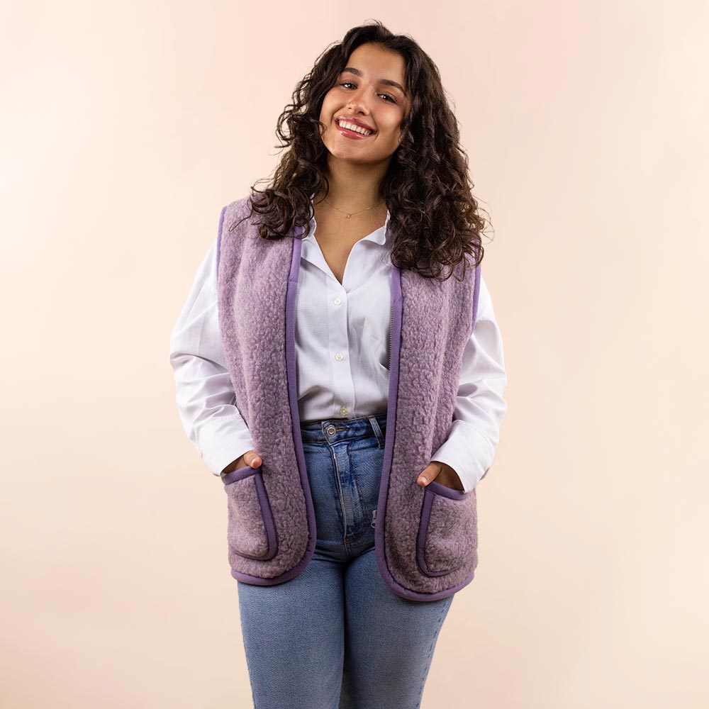 *SALE* Wollen dames vest paars