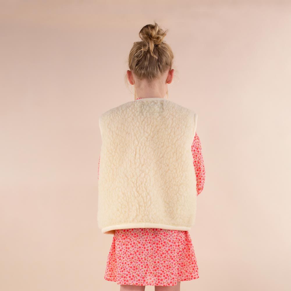 Kids vest wool zipper