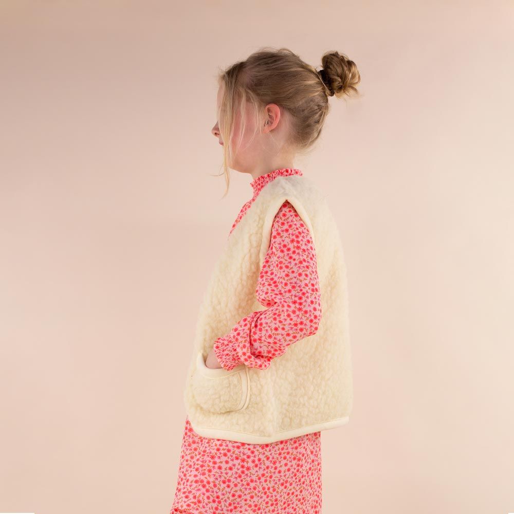 Kids vest wool zipper