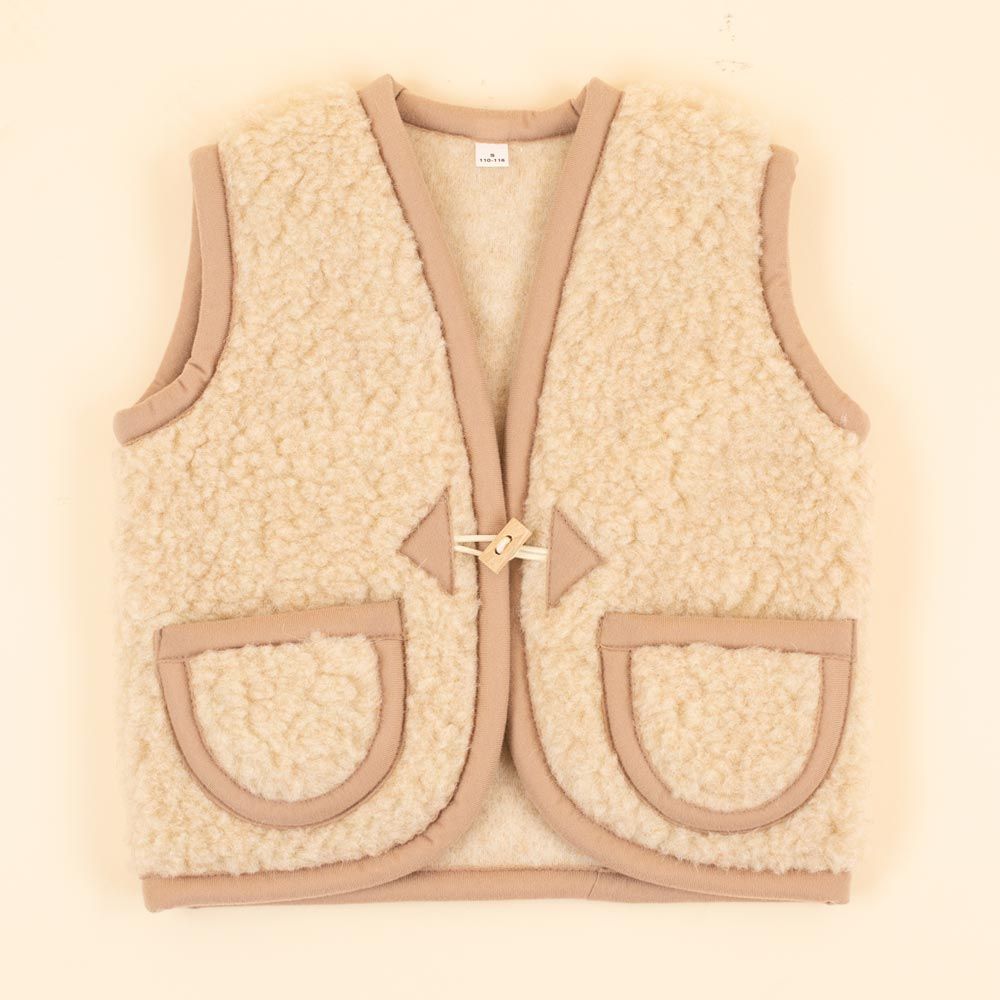 Moonrise kids wollen vestje Loua lichtbruin