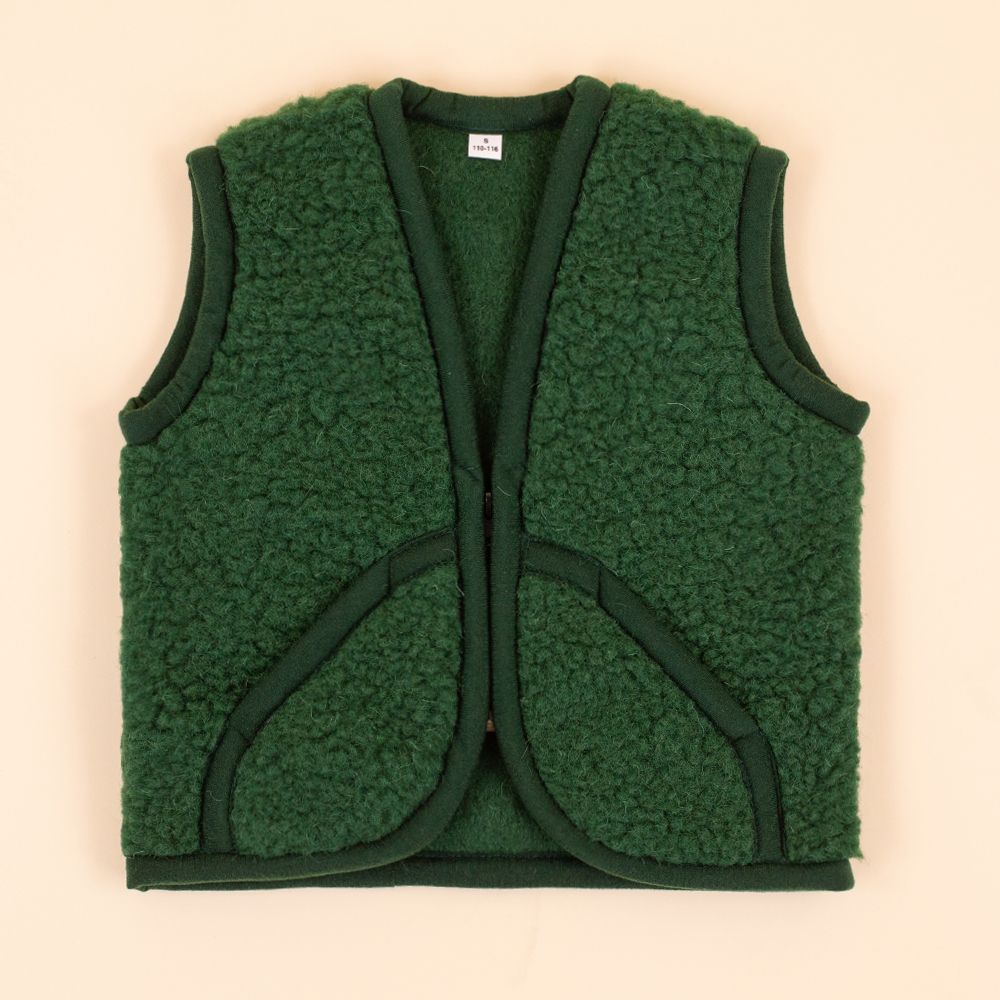 Moonrise kids wollen vestje met rits Dani groen