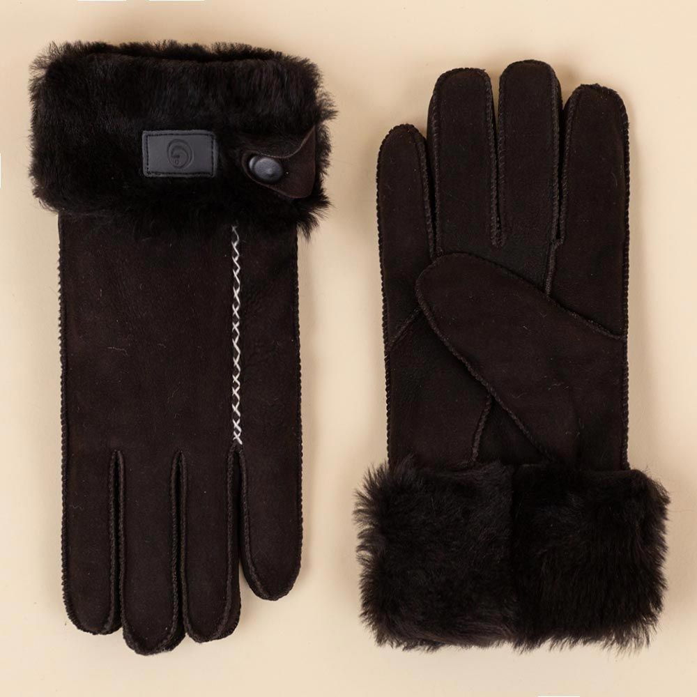 Moonrise gevoerde handschoenen Salisbury donkerbruin