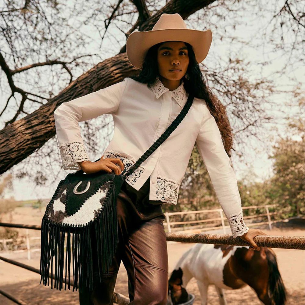 Myra Bag Mustang's Luck Black - White