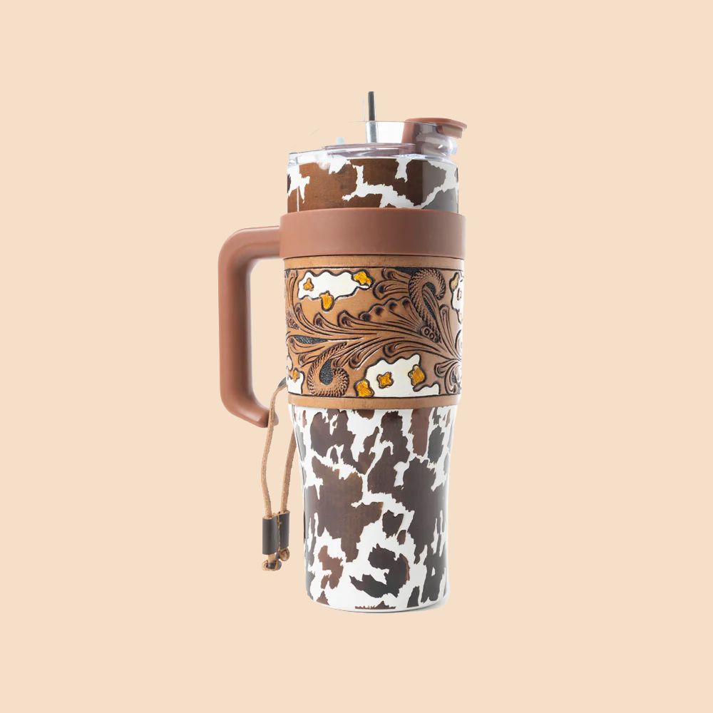 Myra Bag Wide Wyoming Tumbler Brown - White