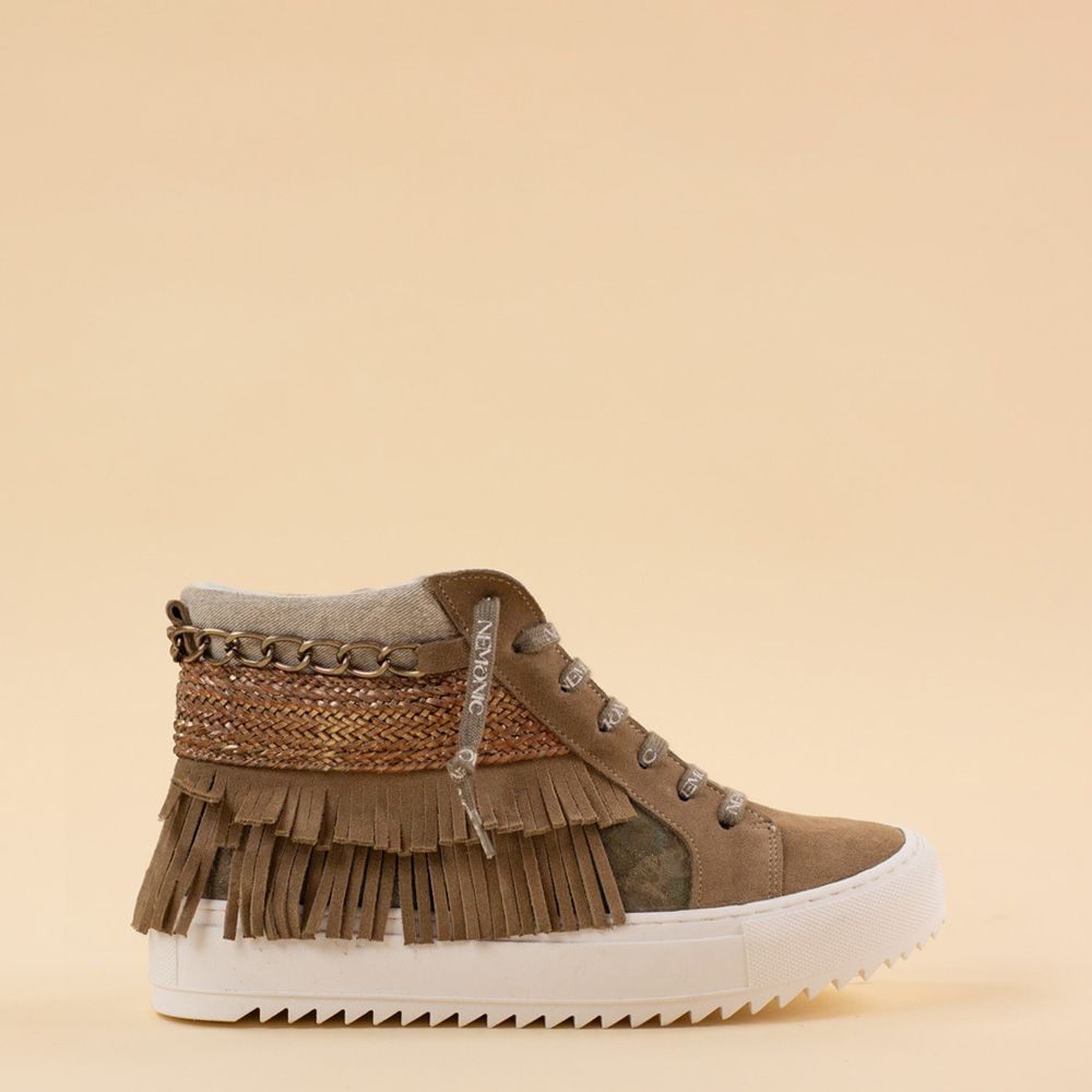 Nemonic 2265 boho sneakers beige - camo