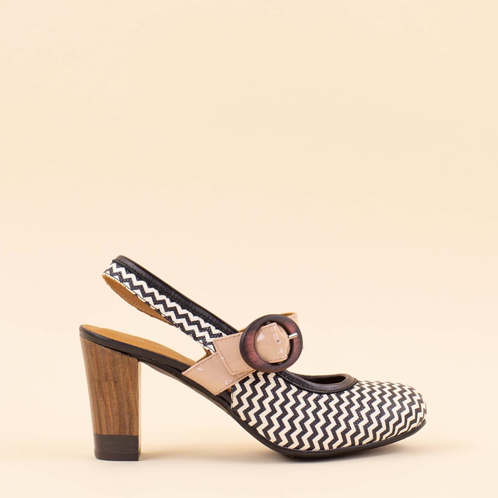 Nemonic 2306 retro shoes black - white