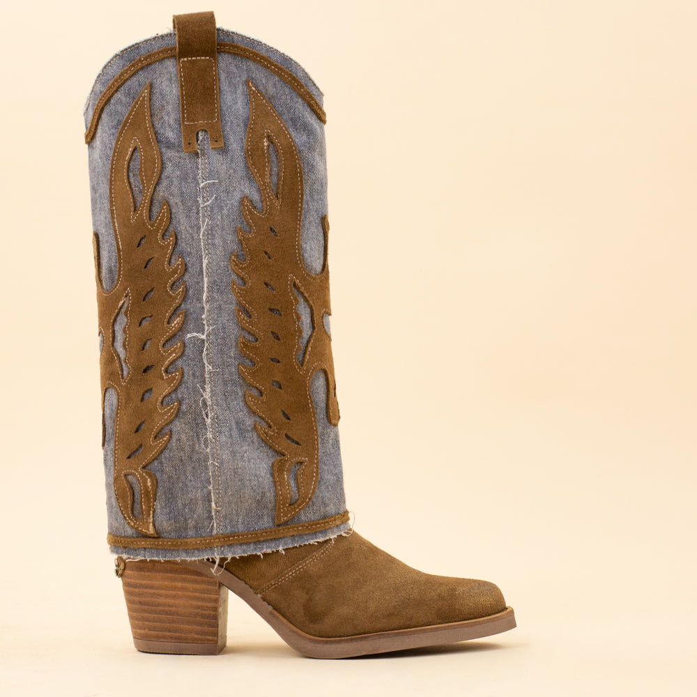 2381 boho boots brown jeans
