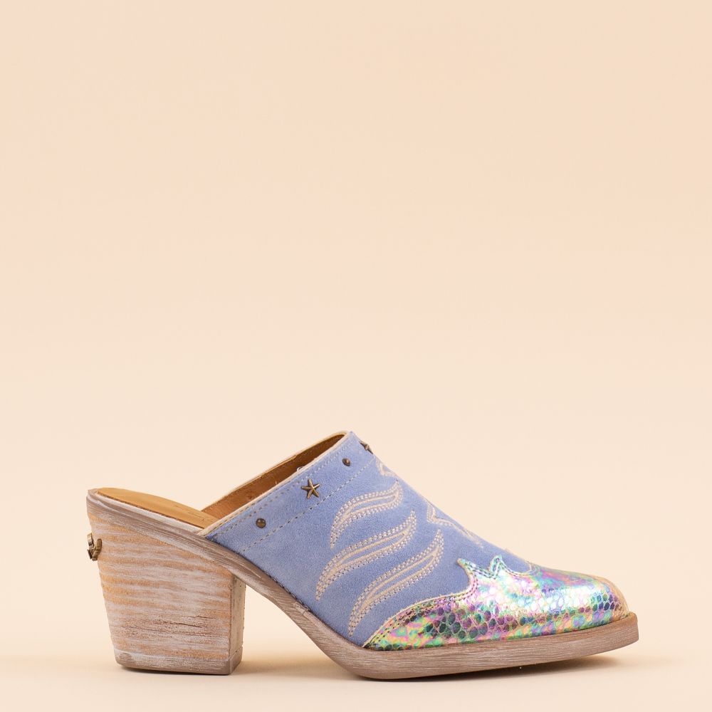 Nemonic boho klompjes 2365 blauw