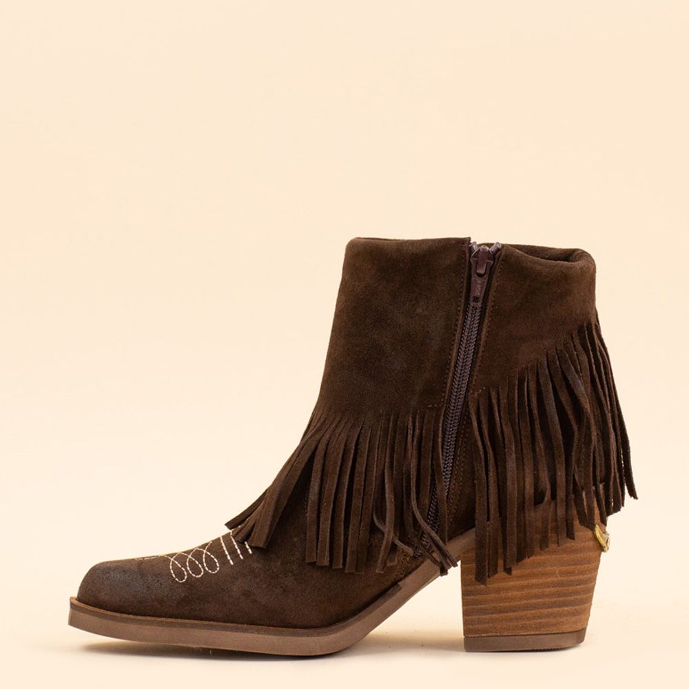 Nemonic fringe boots 2481 Marron