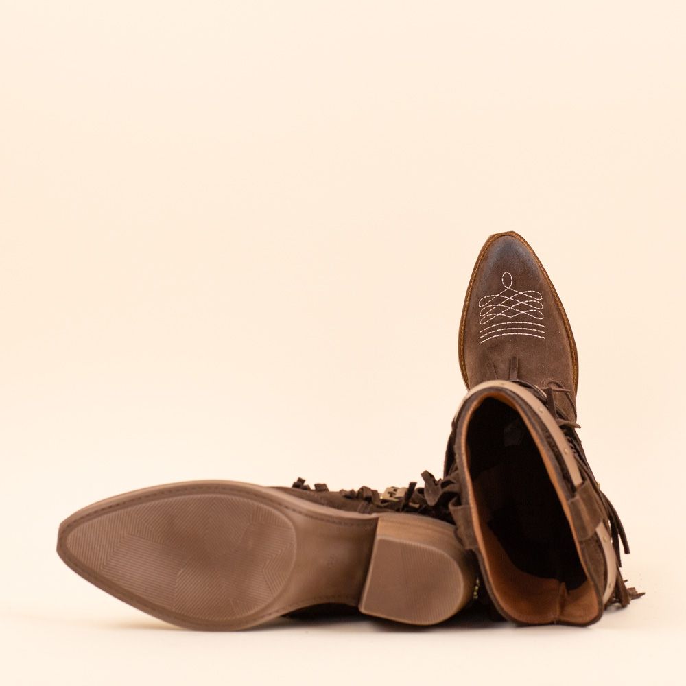 Nemonic fringe boots 2509 Marron