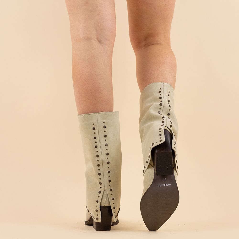 Botas de media caña beige La Pintura Verona