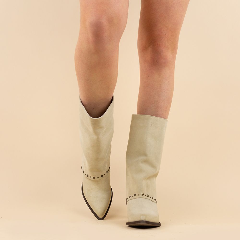 Botas de media caña beige La Pintura Verona
