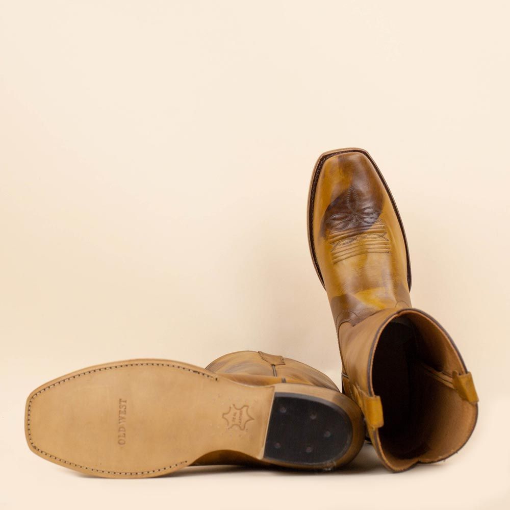 Old West 5555 cowboylaarzen Vintage bruin