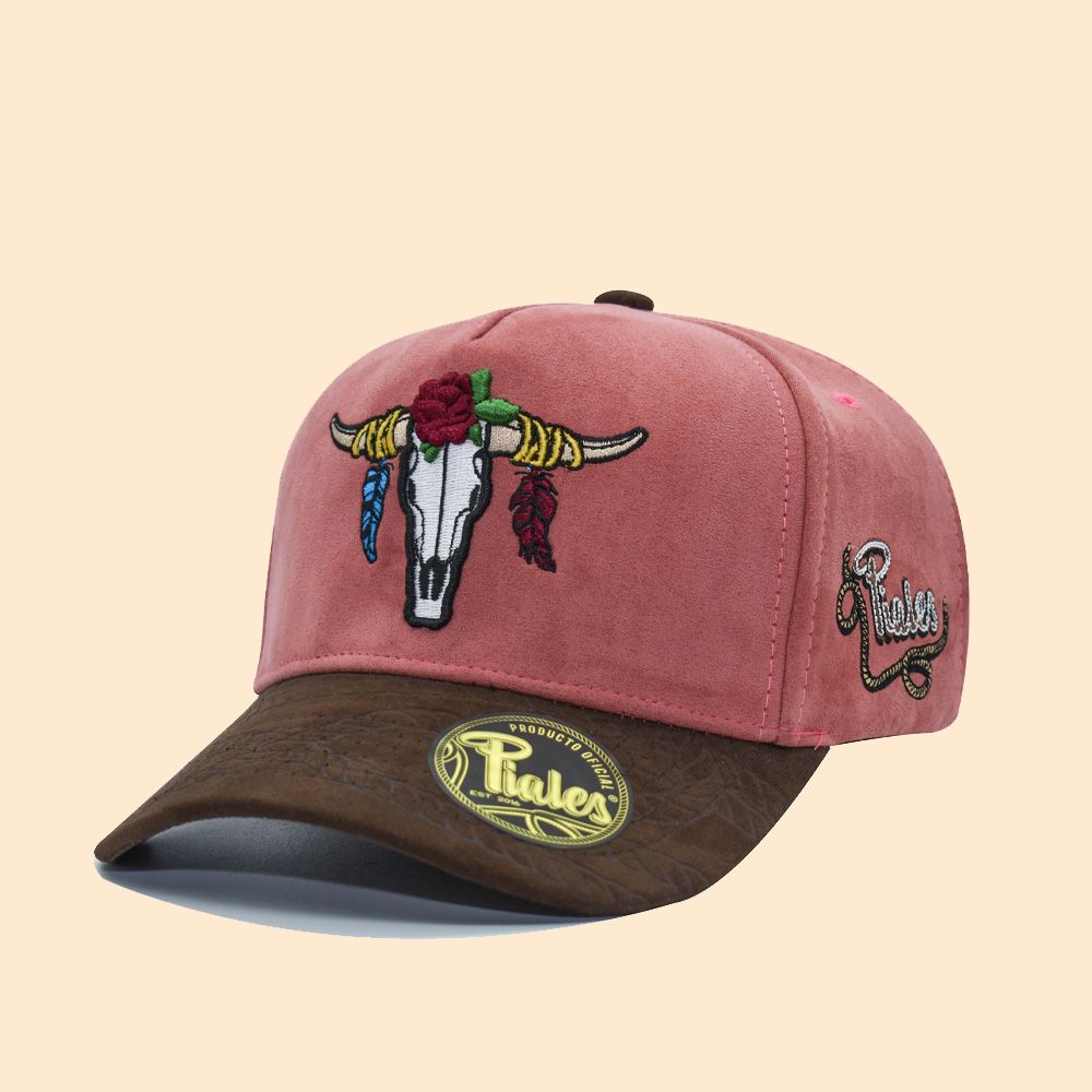 Piales Cap Skull Pink Suede