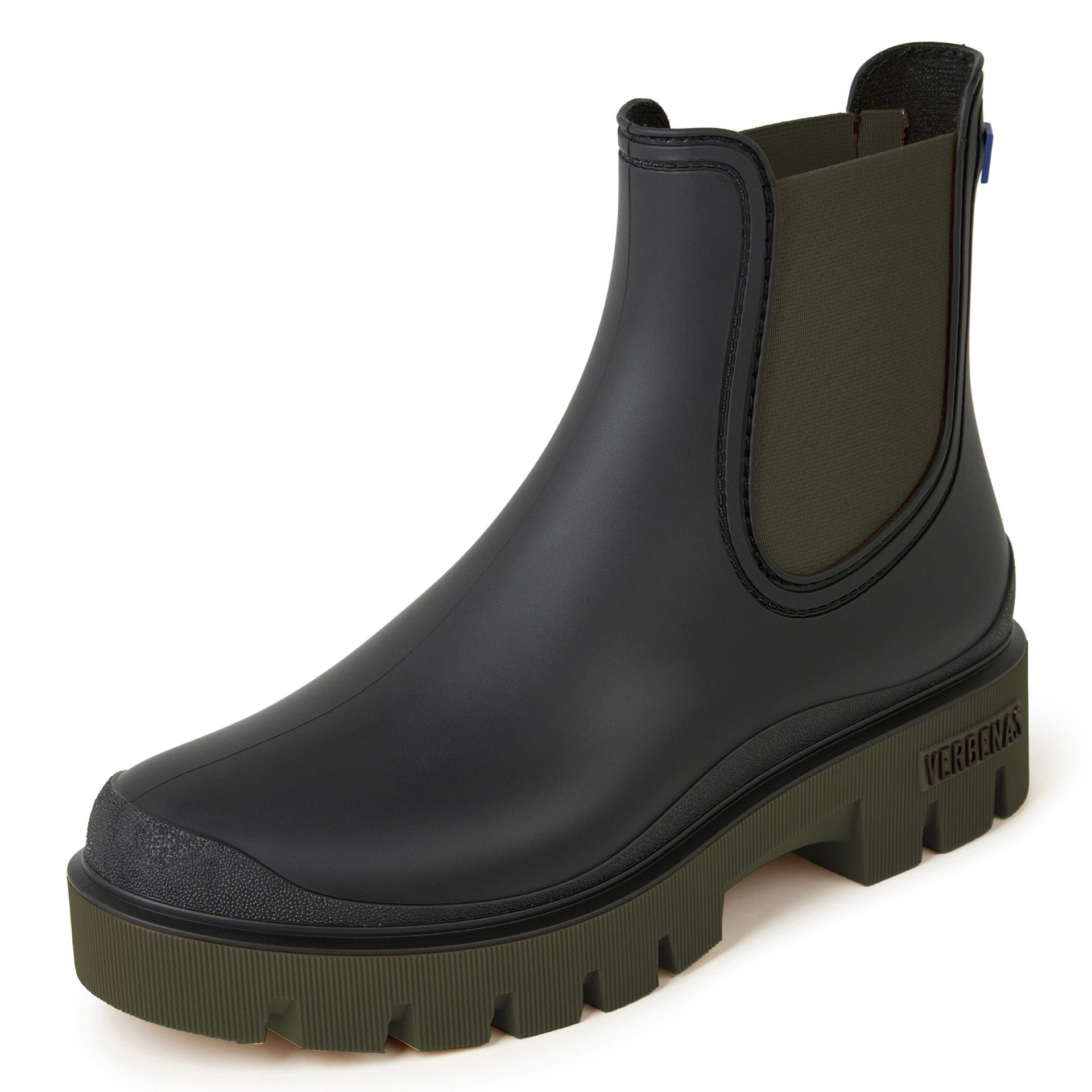 Verbenas regenlaarzen Mae Zwart - Kaki