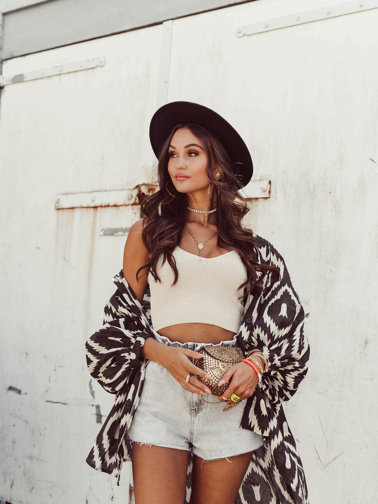 Fedora hat Luna - black