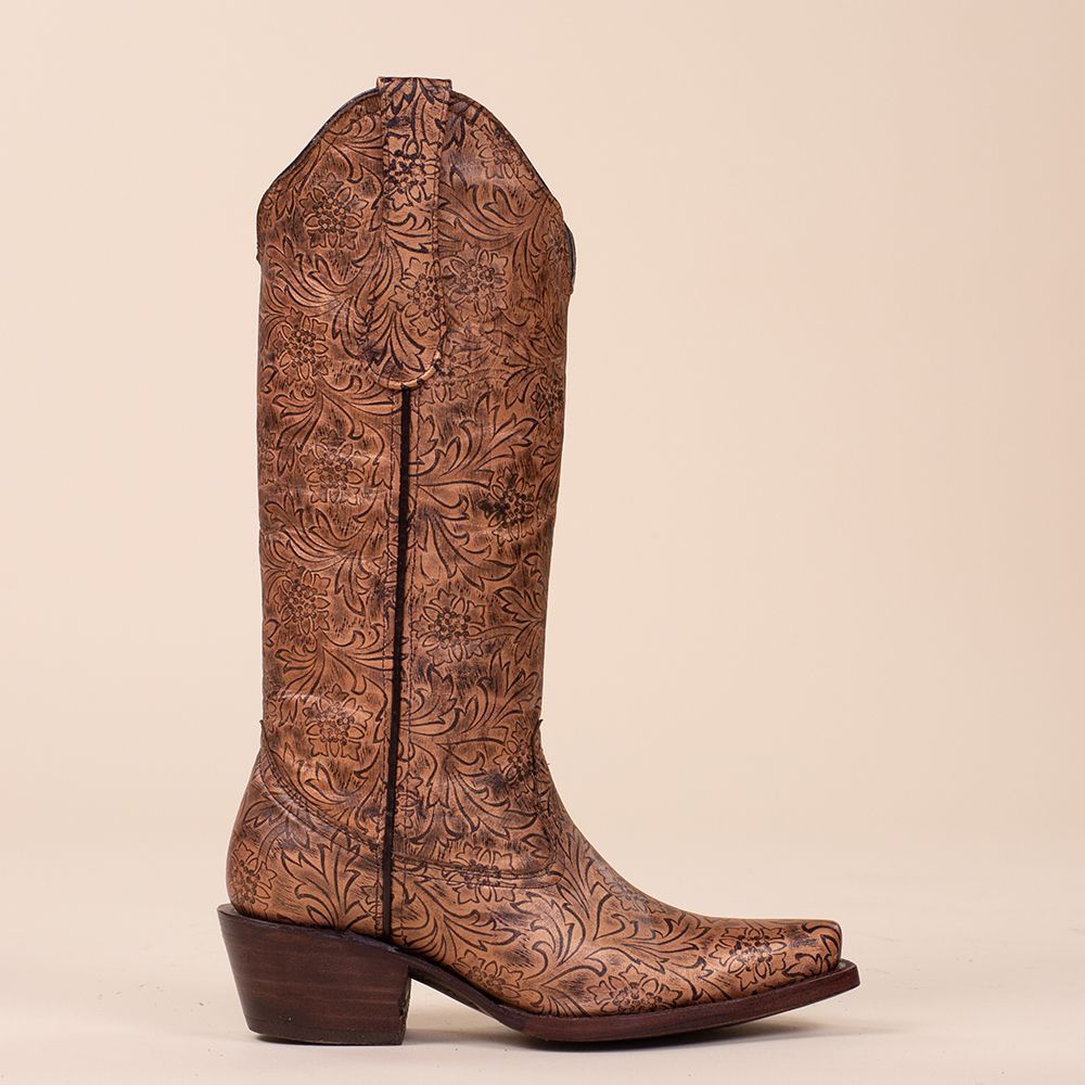 SALE La Pintura cowboyboots copper flower