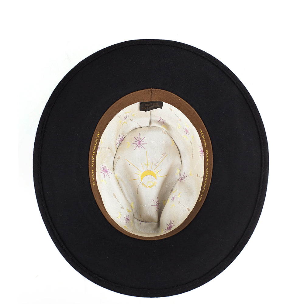 Fedora hat Luna - black