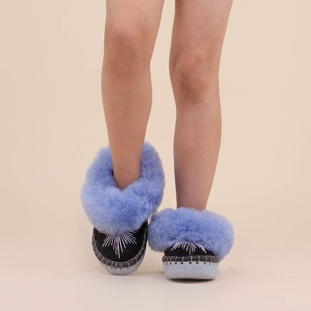 Moonrise kids sheepskin slippers Dawn